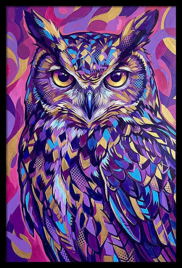 Owl In Vibrant Colors