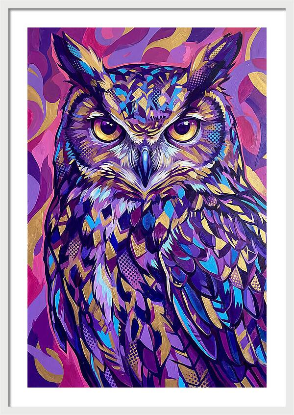 Owl In Vibrant Colors
