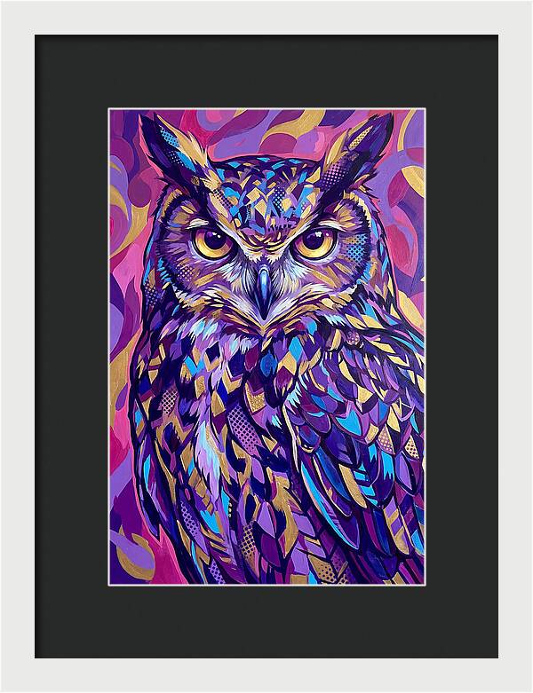 Owl In Vibrant Colors