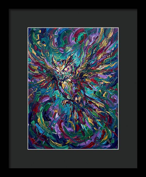 Owl In Vibrant Motion