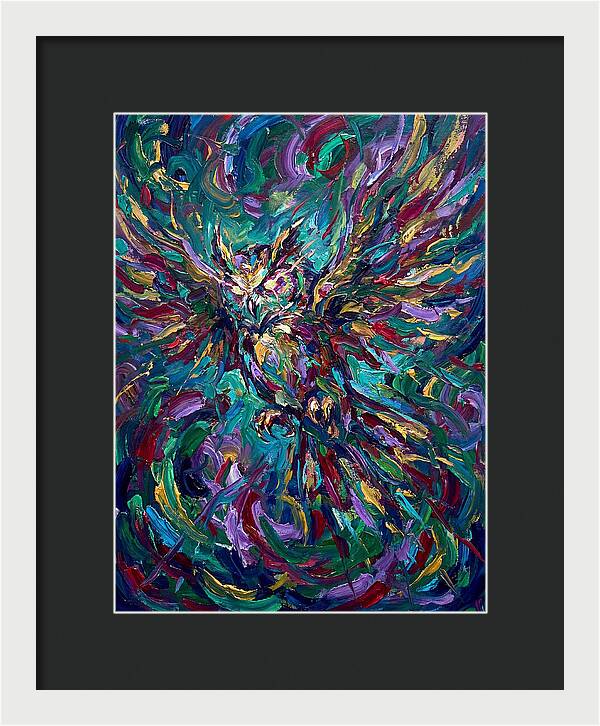 Owl In Vibrant Motion