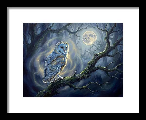 Owl Under Moonlight