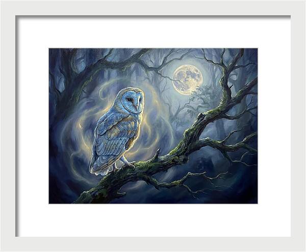 Owl Under Moonlight