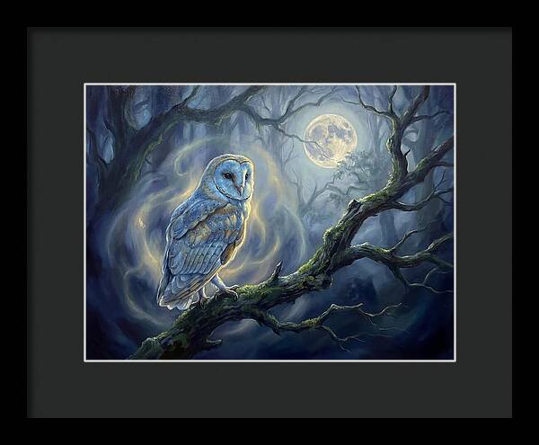 Owl Under Moonlight