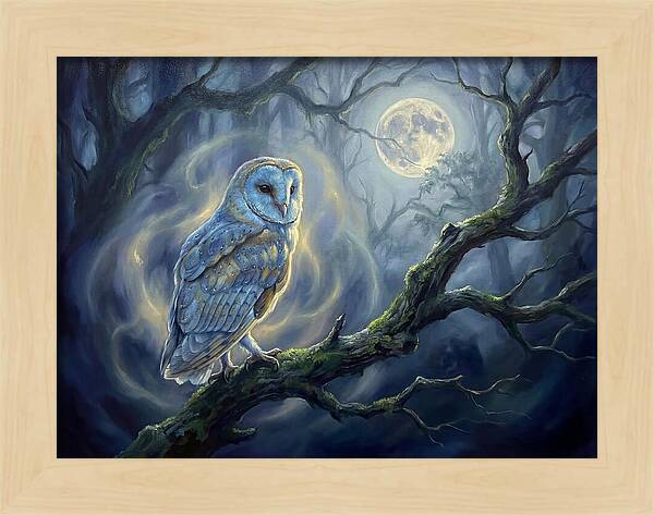 Owl Under Moonlight