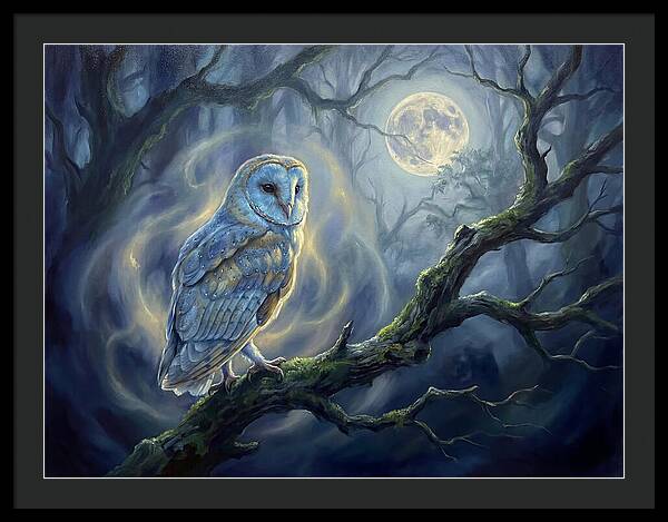 Owl Under Moonlight