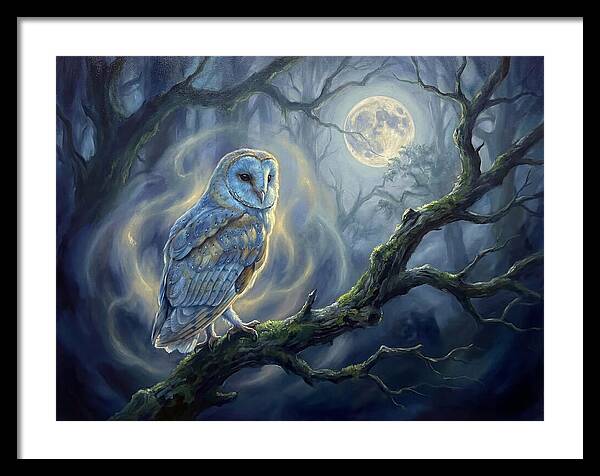 Owl Under Moonlight