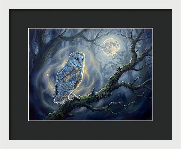 Owl Under Moonlight