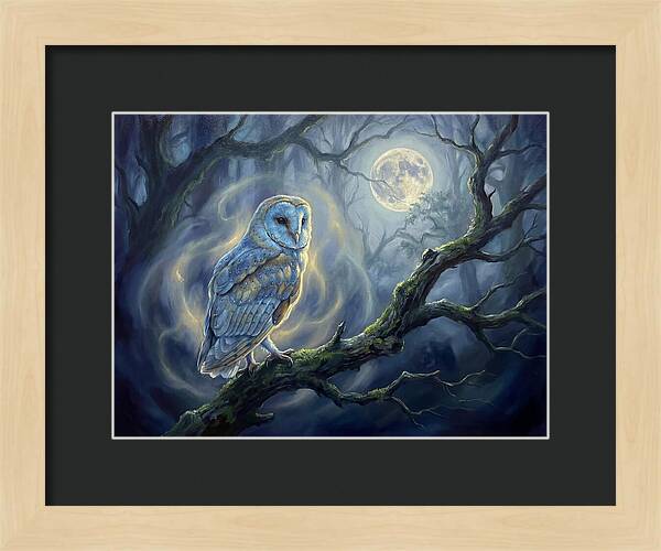 Owl Under Moonlight
