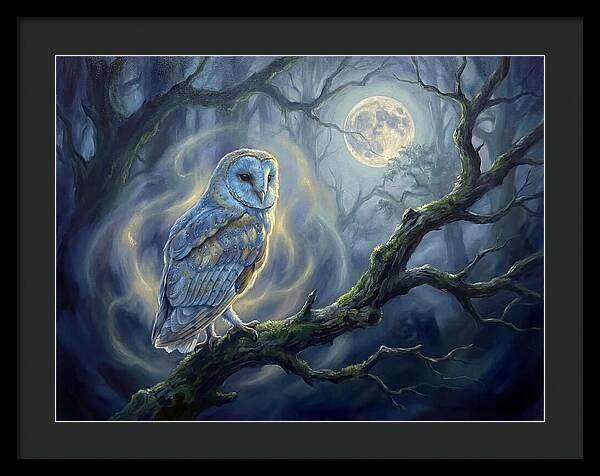 Owl Under Moonlight