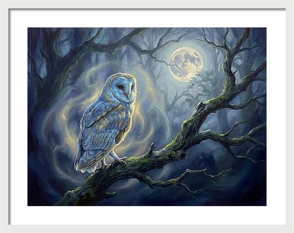 Owl Under Moonlight