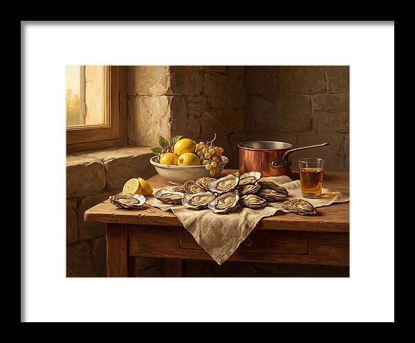 Oysters And Citrus Still Life