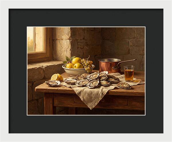 Oysters And Citrus Still Life