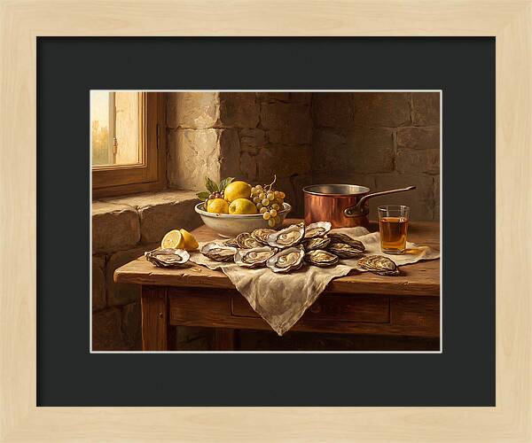 Oysters And Citrus Still Life