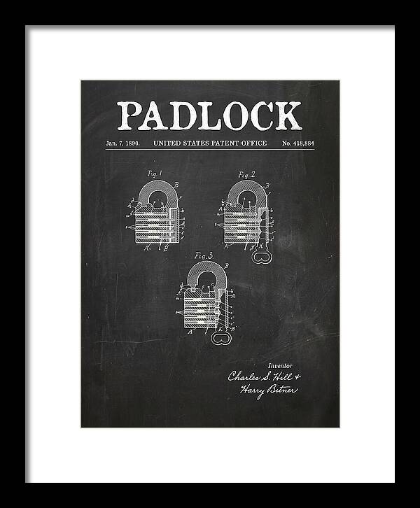 Padlock Chalkboard Patent Us418884a