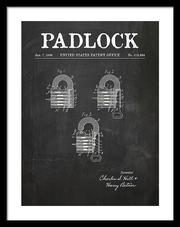 Padlock Chalkboard Patent Us418884a