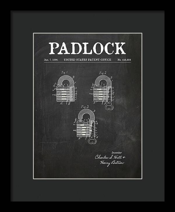 Padlock Chalkboard Patent Us418884a