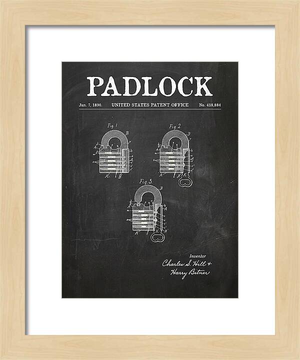Padlock Chalkboard Patent Us418884a