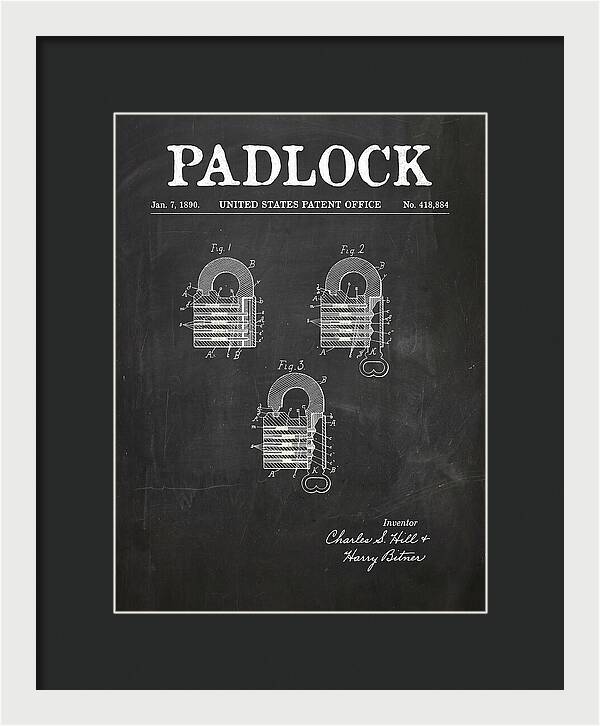 Padlock Chalkboard Patent Us418884a