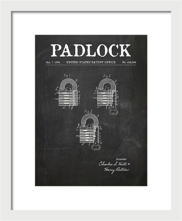 Padlock Chalkboard Patent Us418884a