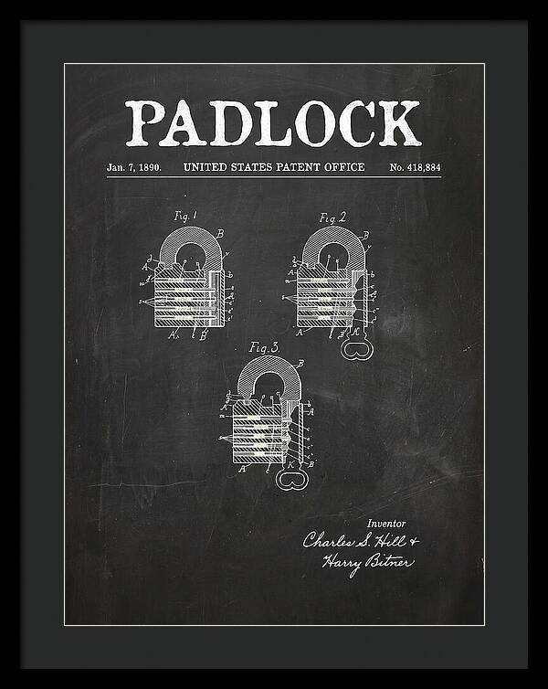 Padlock Chalkboard Patent Us418884a