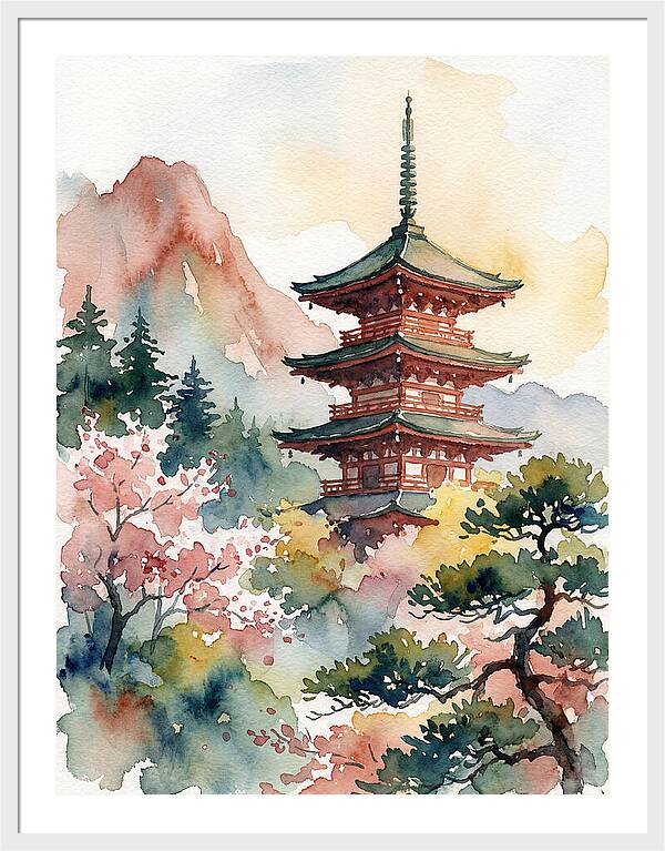 Pagoda Amidst Natures Beauty