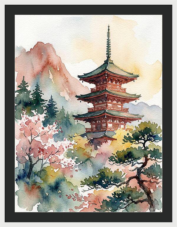 Pagoda Amidst Natures Beauty