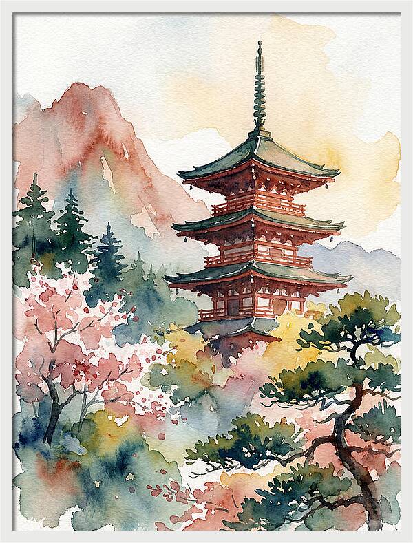 Pagoda Amidst Natures Beauty