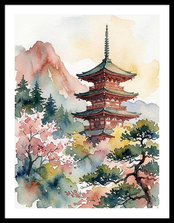 Pagoda Amidst Natures Beauty