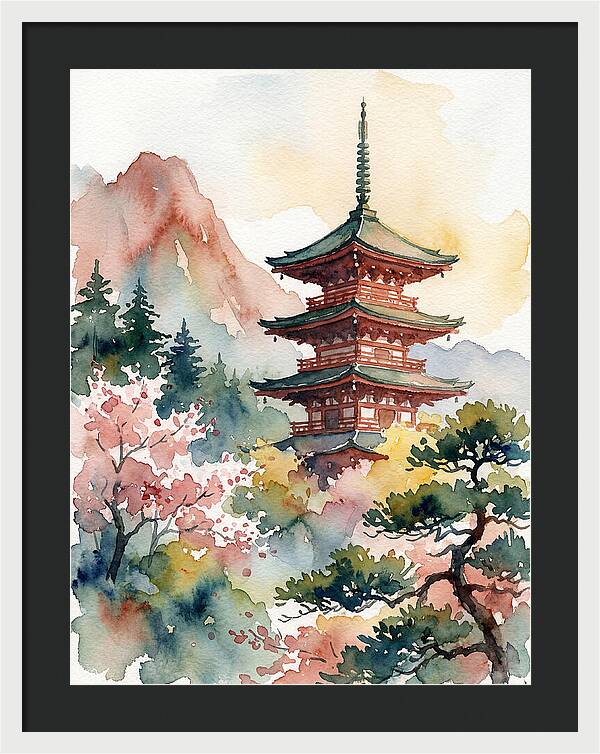 Pagoda Amidst Natures Beauty