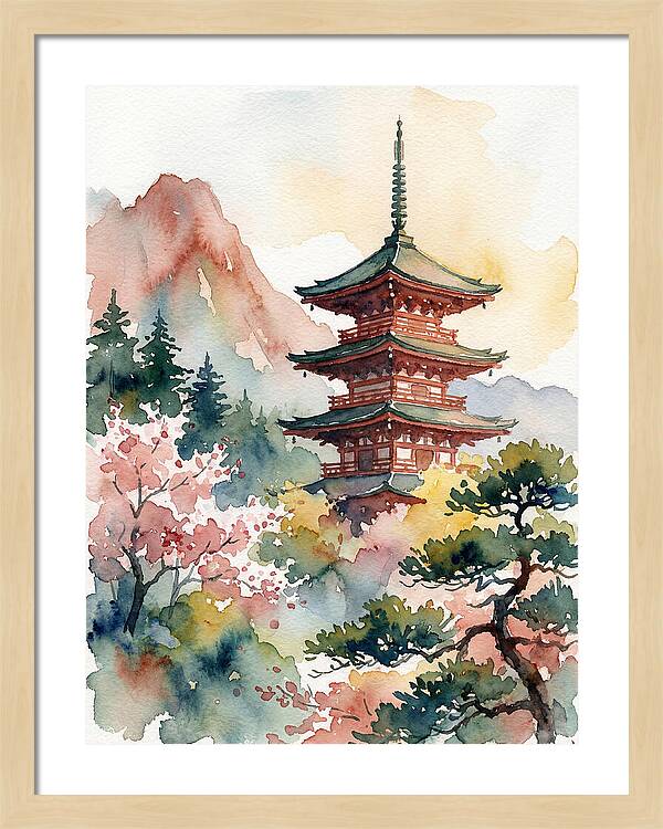 Pagoda Amidst Natures Beauty