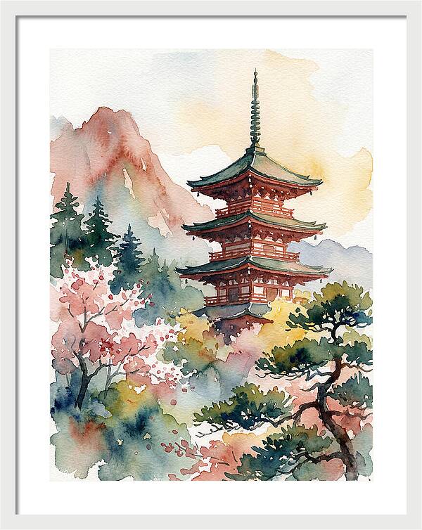 Pagoda Amidst Natures Beauty