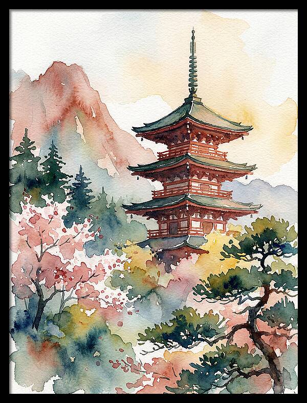 Pagoda Amidst Natures Beauty