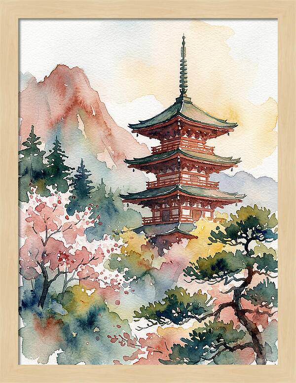 Pagoda Amidst Natures Beauty