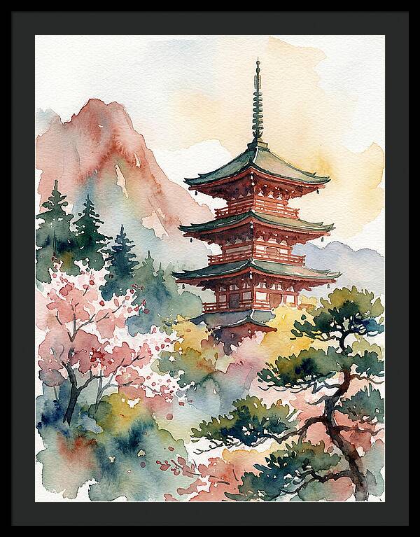 Pagoda Amidst Natures Beauty