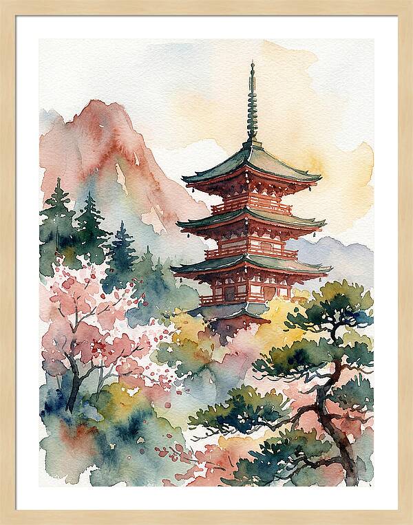 Pagoda Amidst Natures Beauty