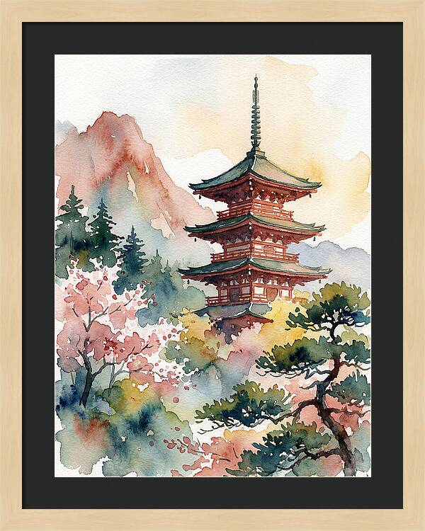 Pagoda Amidst Natures Beauty