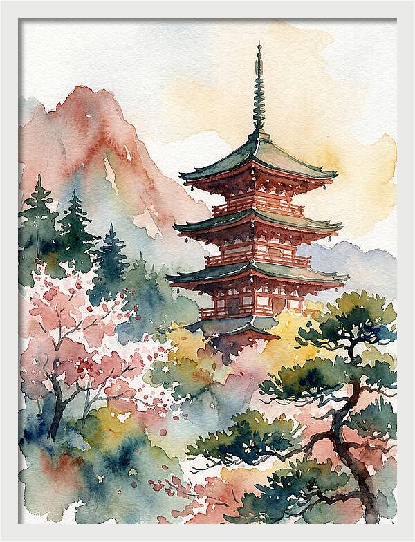 Pagoda Amidst Natures Beauty