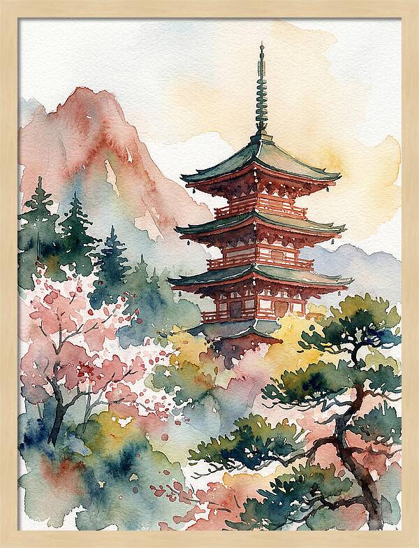 Pagoda Amidst Natures Beauty