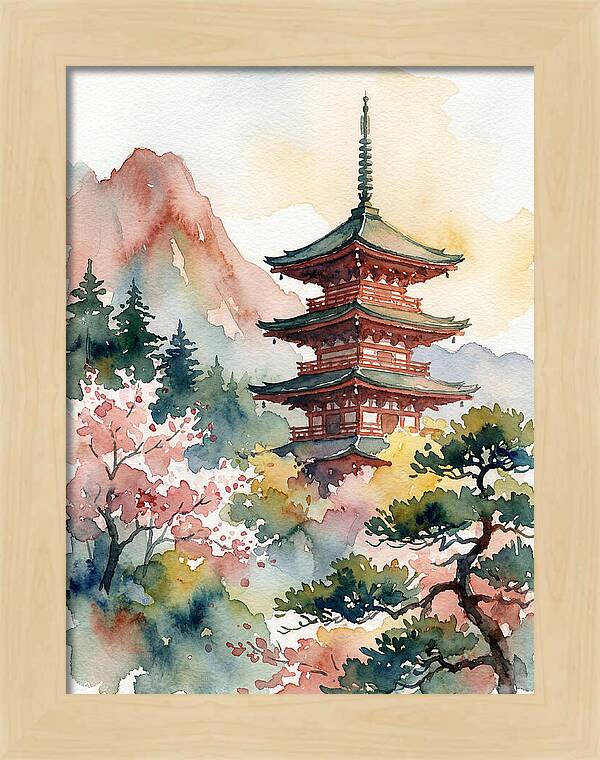 Pagoda Amidst Natures Beauty