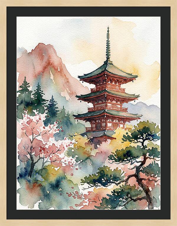 Pagoda Amidst Natures Beauty