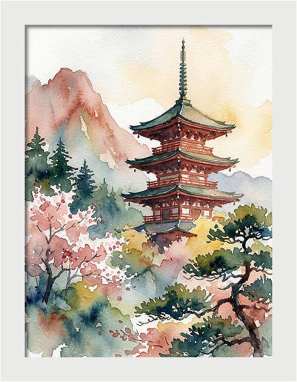 Pagoda Amidst Natures Beauty
