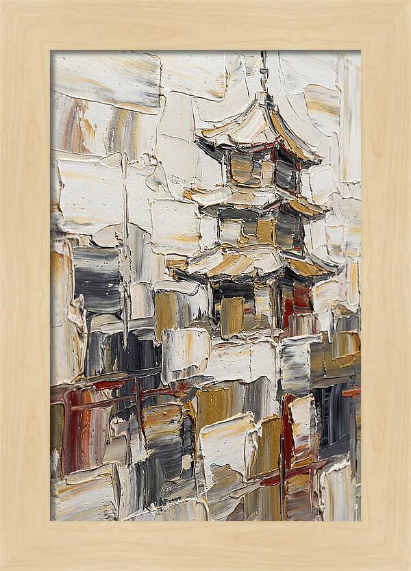 Pagoda In Palette Knife Style