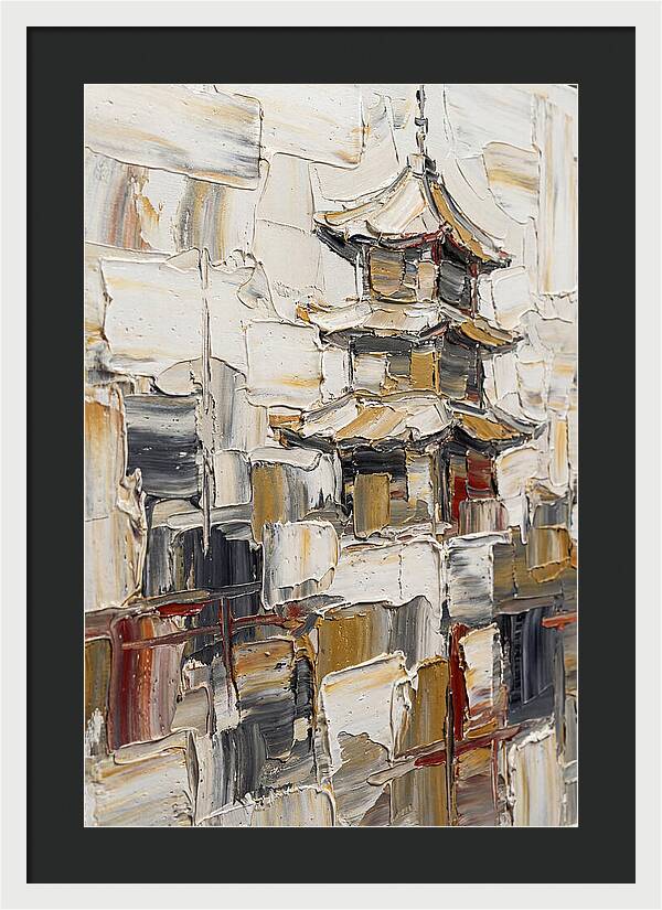 Pagoda In Palette Knife Style