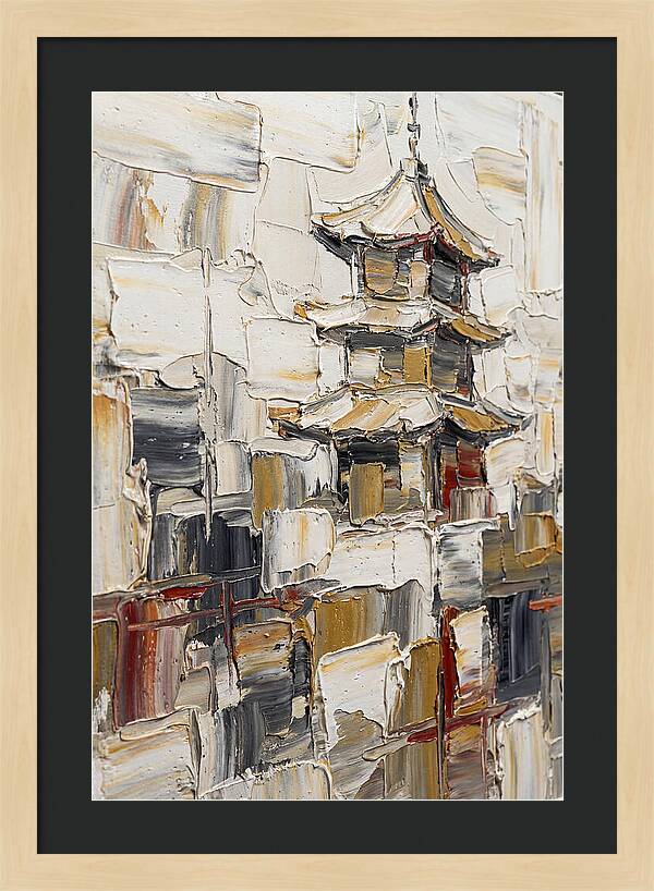 Pagoda In Palette Knife Style