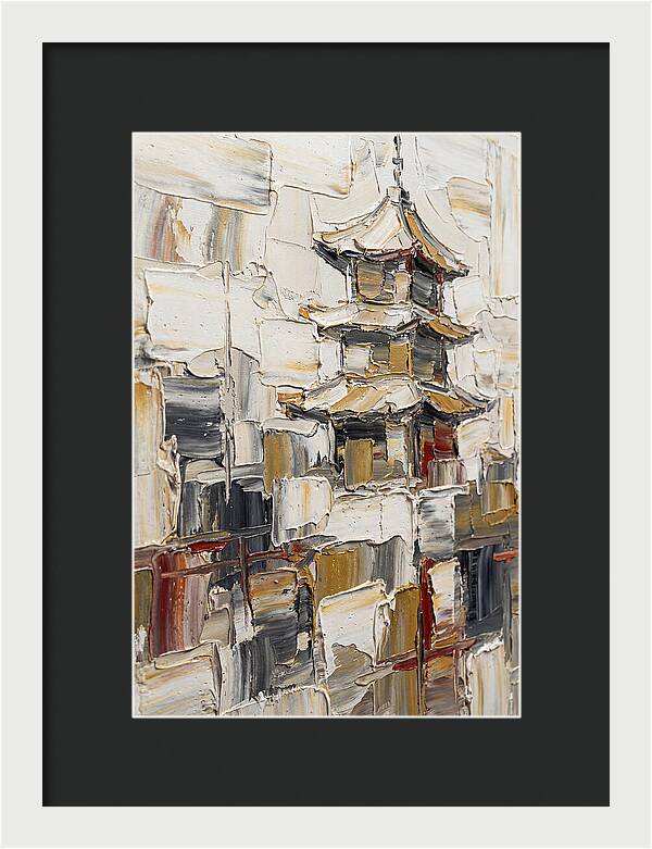 Pagoda In Palette Knife Style