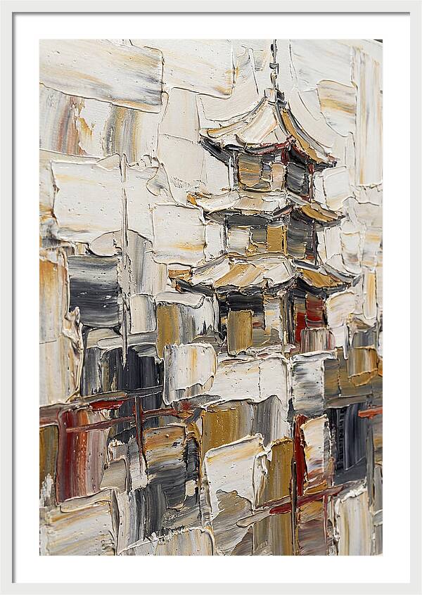 Pagoda In Palette Knife Style