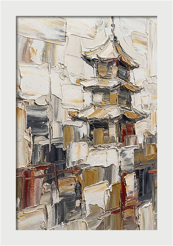 Pagoda In Palette Knife Style
