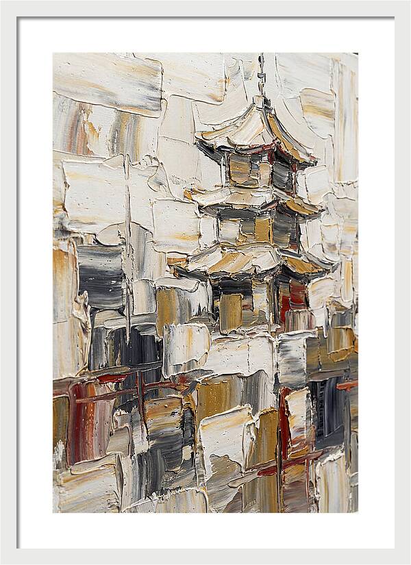 Pagoda In Palette Knife Style