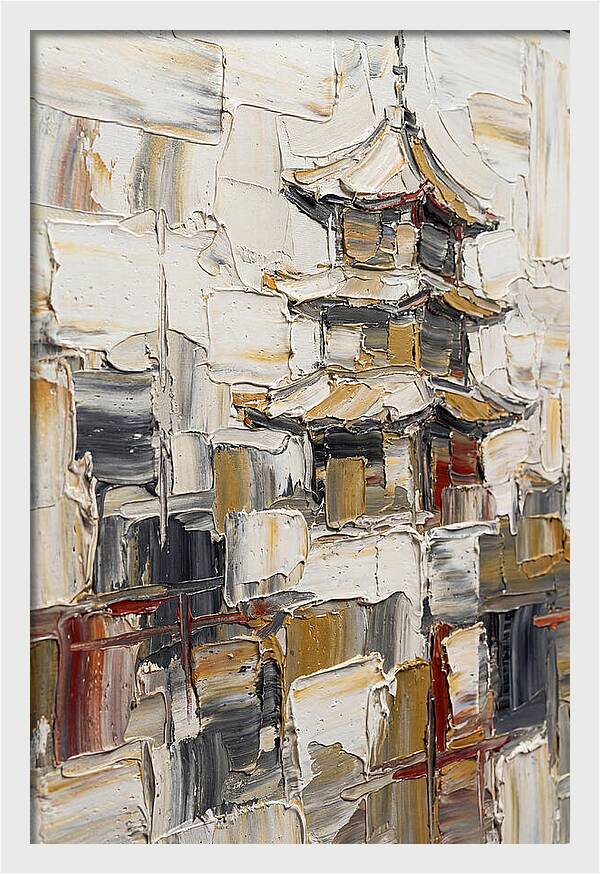 Pagoda In Palette Knife Style
